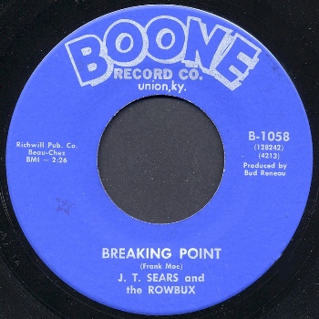 J T Sears And Rowbux Boone 1058 45rpmrecords Com